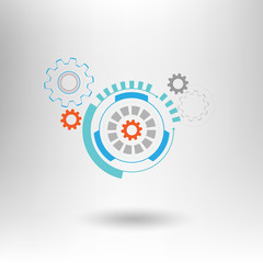 Abstract technology gears background