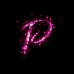 Sparkles Letter p
