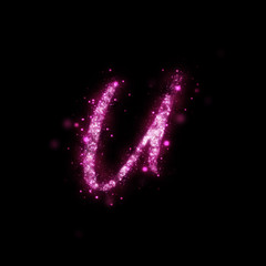 Sparkles Letter u