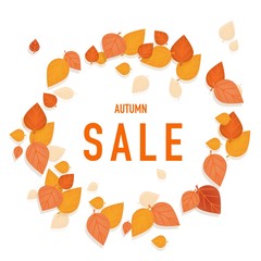 Happy Circle Orange Autumn Sale Time, discounts after summer