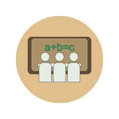 Back to School and Education Vector Flat Design school board and pupils