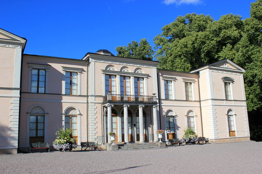 Das ber&uuml;hmte Schloss Rosendal im Stadtteil Djurgarden (Stockholm)