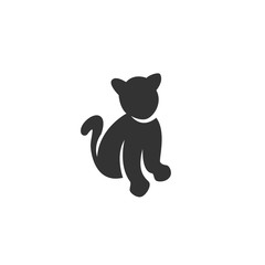 Cat icon isolated on white background