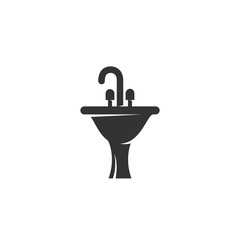 Washbasin icon isolated on white background