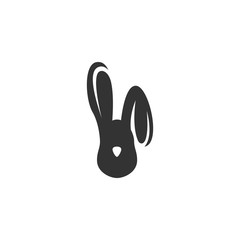 Rabbit icon isolated on white background