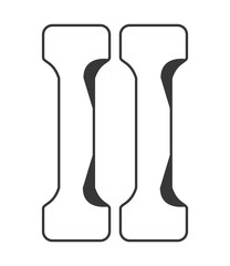 flat design dumbell pair icon vector illustration