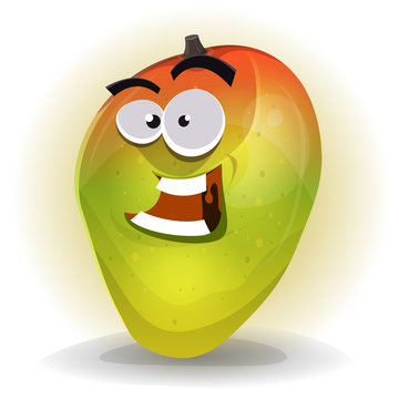 Cartoon Funny Mango Character