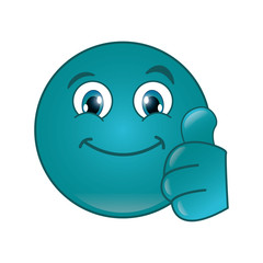 flat design smile emoticon icon vector illustration