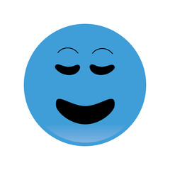 Obraz premium flat design smile emoticon icon vector illustration