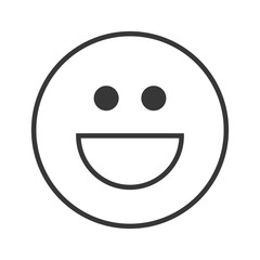 Fototapeta premium flat design smile emoticon icon vector illustration