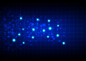 Abstract geometric vector background. Circle technology or scien