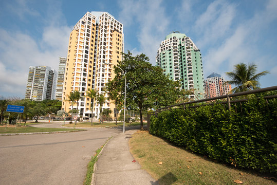 Residential Area in Barra da Tijuca with Tall Apartment Buildings