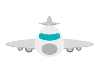 flat design single airplane icon vector illustration