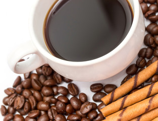 Coffee Beans Drink Indicates Cup Espresso And Decaf