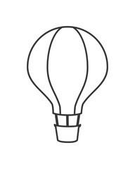 flat design hot air balloon icon vector illustration