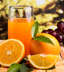 Orange Juice Squeezed Means Citrus Fruit And Drinks