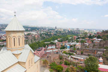 The Church of St. Nicholas in the fortress Narikala in Tbilisi. The Republic Of Georgia