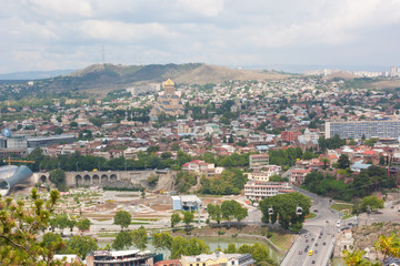 Top view of Tbilisi. Tbilisi is the capital of Georgia