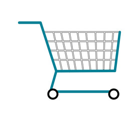 flat design shopping cart icon vector illustration
