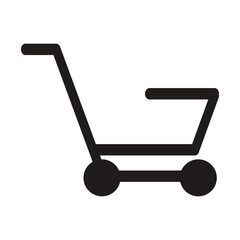 flat design abstract shopping cart icon vector illustration