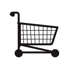 flat design shopping cart icon vector illustration