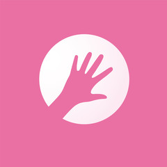 pink hand icon