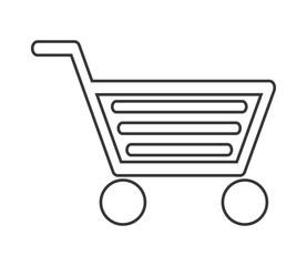 flat design abstract shopping cart icon vector illustration