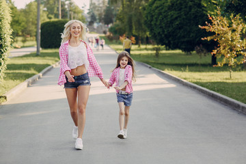 young family mother and daughter