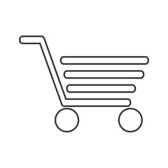 flat design abstract shopping cart icon vector illustration