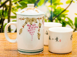 Outdoor Green Tea Means Breaks Refreshing And Breaktime