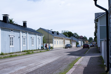 Fototapeta na wymiar Loviisa, Finland. Historic building in the old town