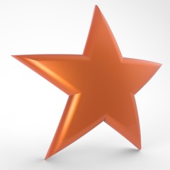 Happy Star. 3D illustration. 3D CG. High resolution.