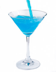 Blue Cocktail Indicates Vodka Party And Celebration