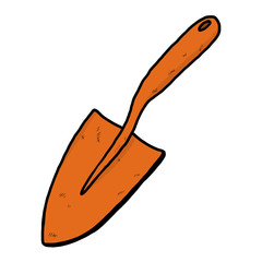 plant trowel / cartoon vector and illustration, hand drawn style, isolated on white background.