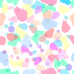 Seamless pattern with colorful splashes. The template for the cover fabric, books. Vector illustration