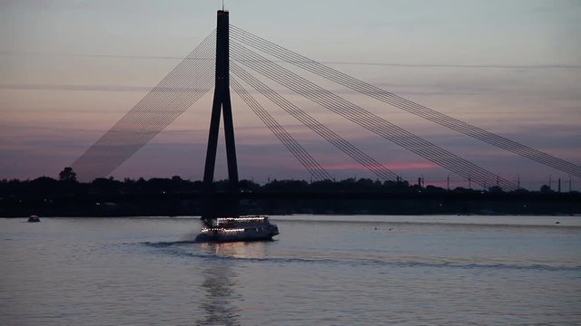 The Vansu Bridge is a cable-stayed bridge that crosses the Daugava river in Riga, the capital of Latvia.
