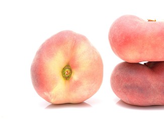 donut peaches isolated on white background