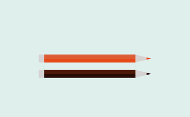 Vector pencils on flat background