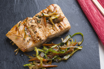 Salmon teriyaki
