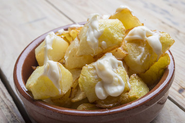 Patatas bravas typical spanish