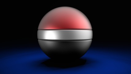 Ball icon for play in game. 3D illustration. 3D CG.