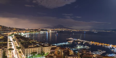Fototapete Blick auf den Golf von Neapel bei Nacht © ief6599