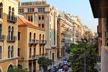 Naklejka premium Śródmieście Bejrutu, suki przy Allenby Street