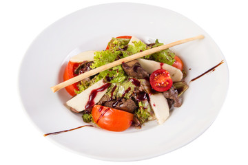 salad with liver and apple