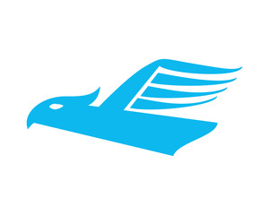 flat design eagle emblem icon vector illustration