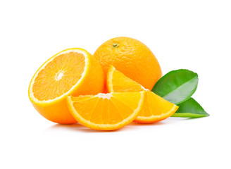 Orange fruit isolated on white background