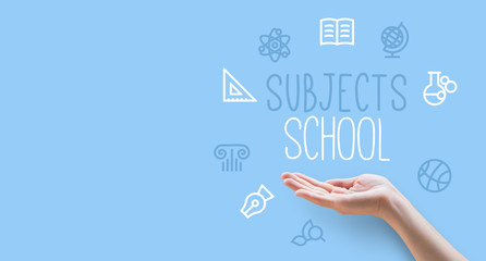 Hand presents schooll service