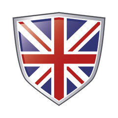 flat design great britain flag emblem icon vector illustration