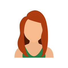 woman female girl head person icon. Isolated and flat illustration. Vector graphic