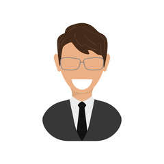 man male avatar suit person icon. Isolated and flat illustration. Vector graphic